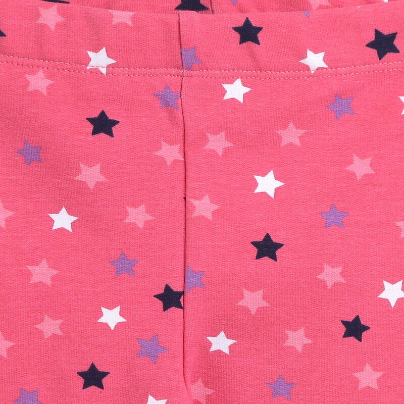 Girls Printed Leggings In Fleece Fabric image number 2